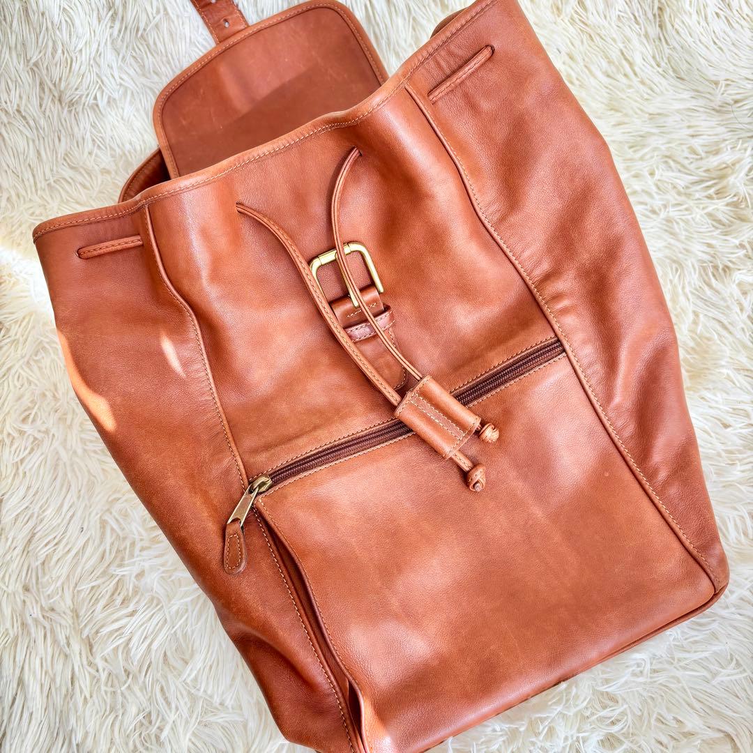 コーチ 0529 オールレザー バックパック ブラウン 大容量　 USA製