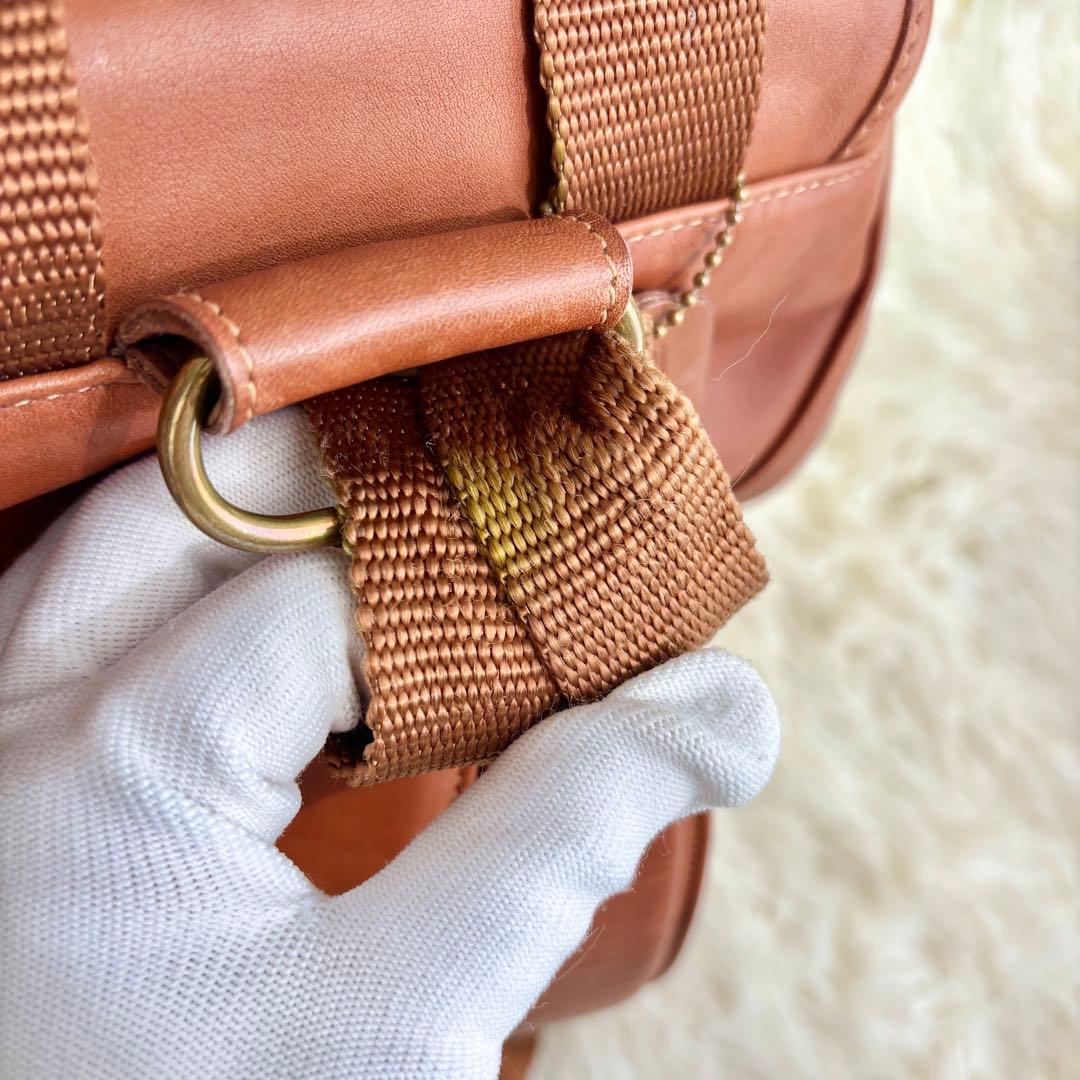 コーチ 0529 オールレザー バックパック ブラウン 大容量　 USA製