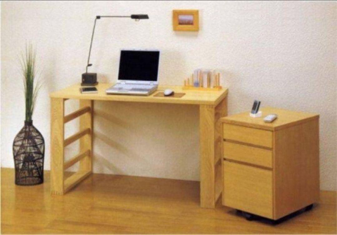 ■送料込■木下家具 北欧 リム 木製デスク 学習机 事務机 無垢材 タモ