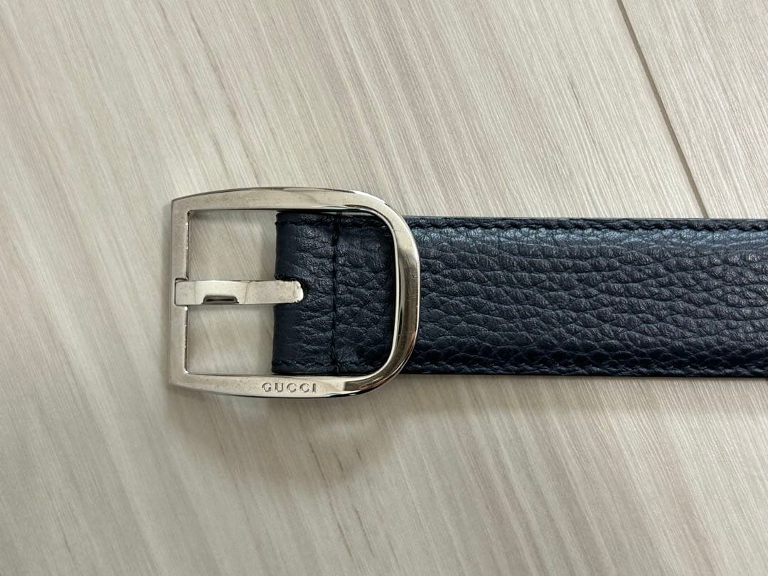 GUCCI ネイビー ベルト 95-38 サイズ