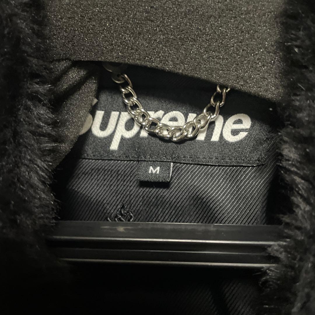 ジ*神様 Supreme ブラックファー スタジャン Mサイズ