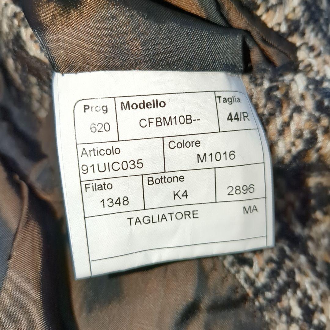 美品 タリアトーレ ダブル チェスターコート ツイード シルク モヘア 44