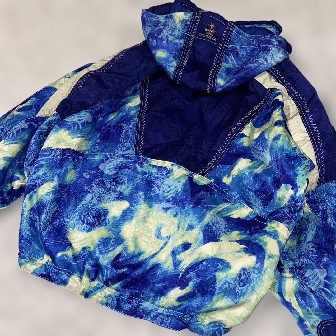 【デサント】レトロ スキーウェア スノボーウェア セットアップ　M 派手カラフル