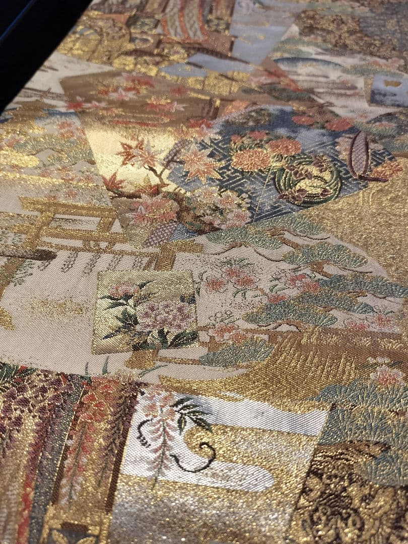 ルブの森★A739高級‼️ひな祭り‼️袋帯テーブルランナー2m15cm