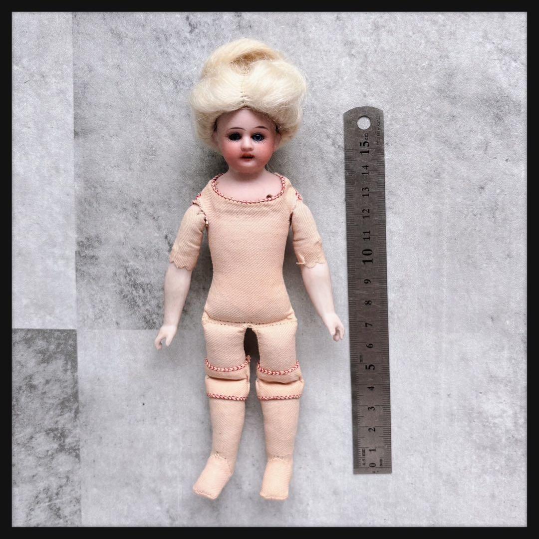 レアアンティーク　 麦わら帽子の少女　 ビスクドール　アーモンドマルセル社製