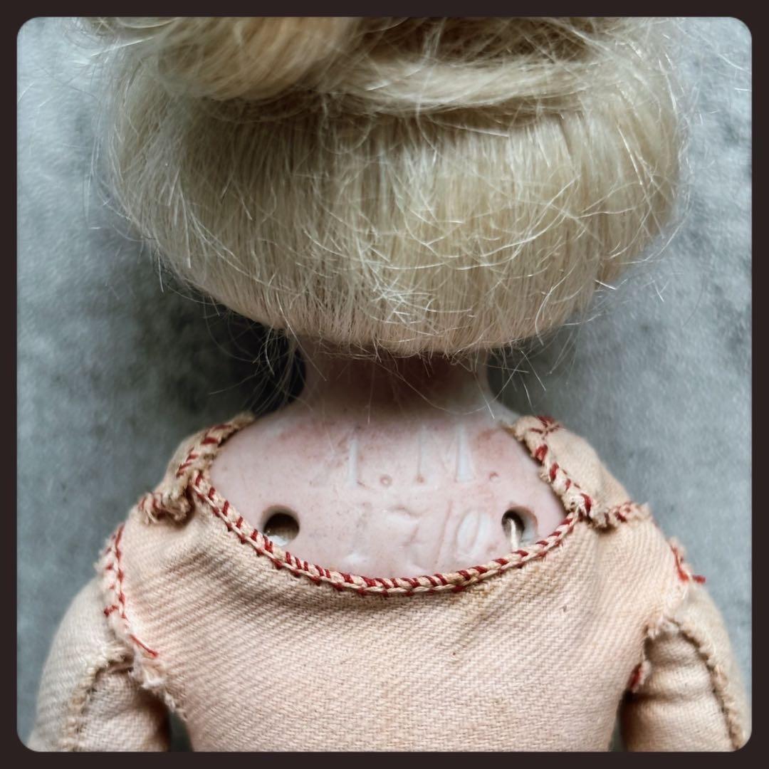 レアアンティーク　 麦わら帽子の少女　 ビスクドール　アーモンドマルセル社製