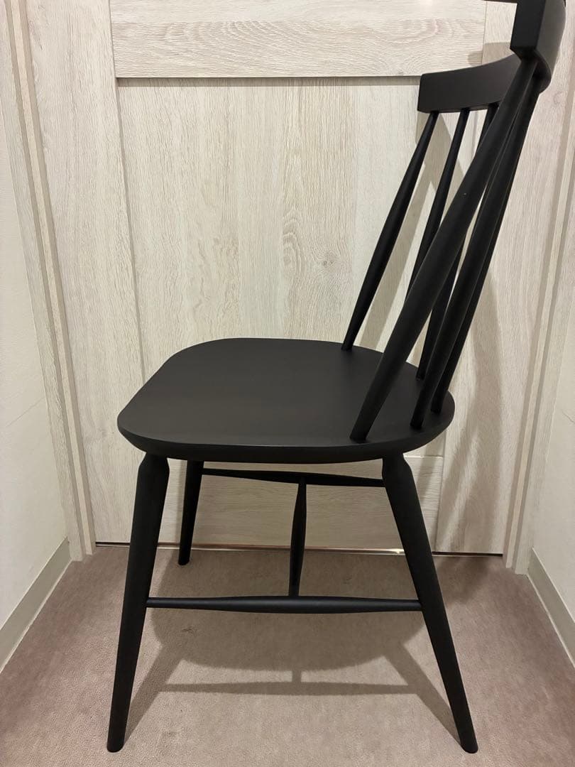 blackcatさん専用★名品)ウィンザースタイルチェア/ブラック黒色