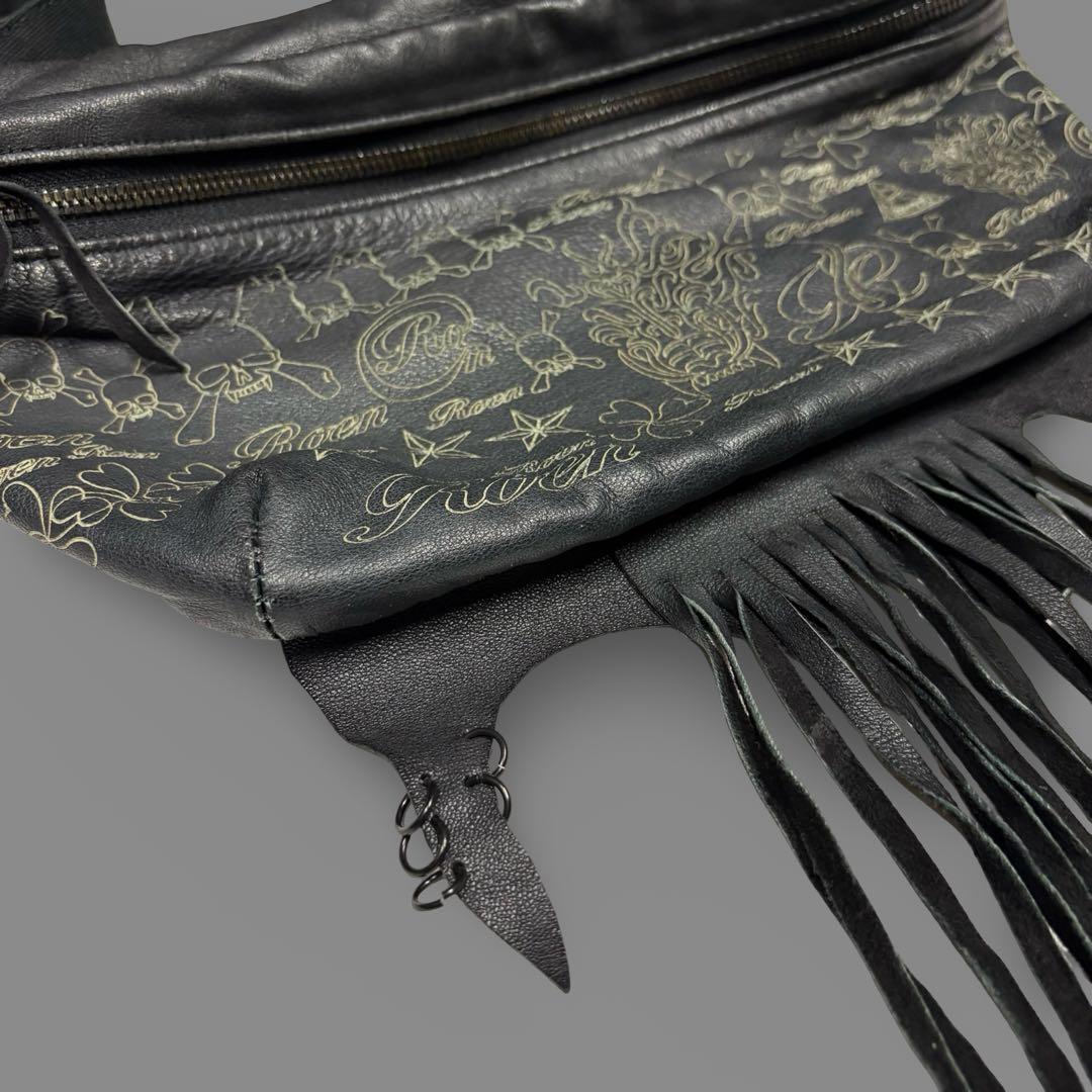 バッグ Rare 00s Archive Roen Leather fringe bag