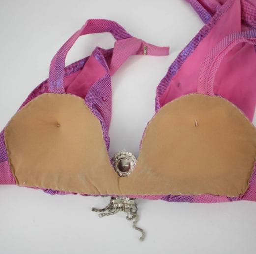 【エジプト製 ベリーダンス用オリエンタル衣装】ピンクパープル グラデーション