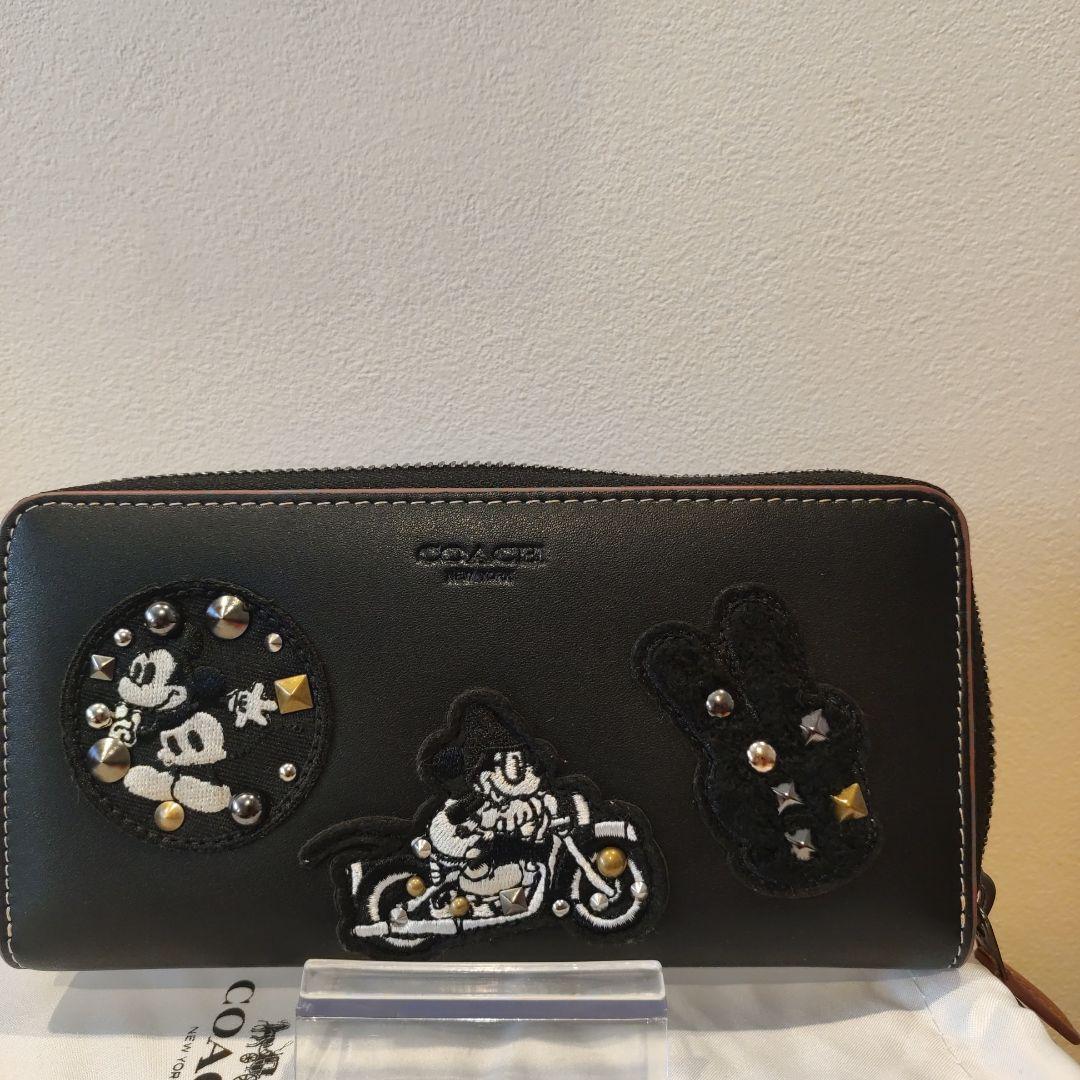 新品 COACH コーチ 長財布 ミッキー ディズニー コラボ ブラック 正規