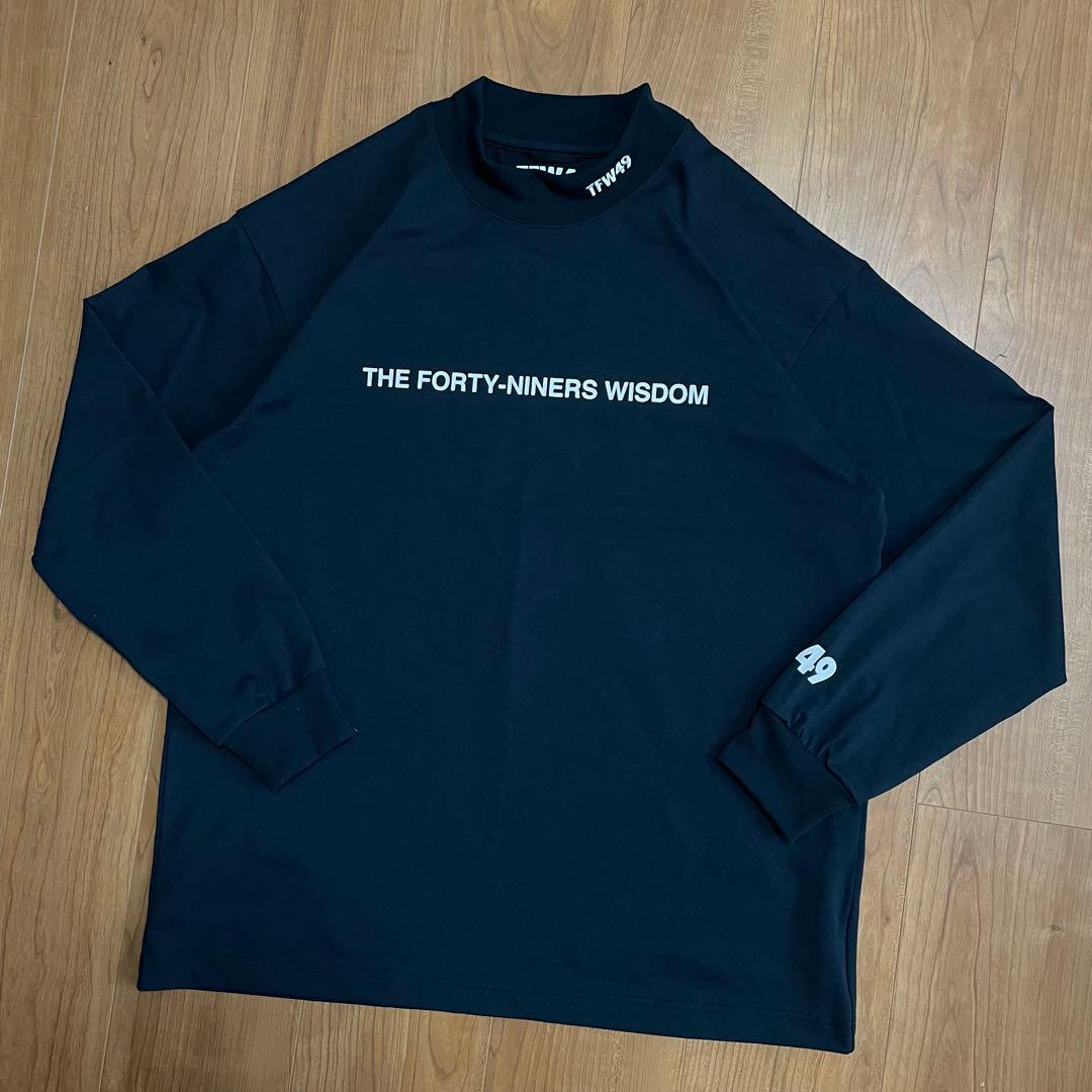 TFW49 ハーフモックネック ロングT ブラック　L ゴルフ