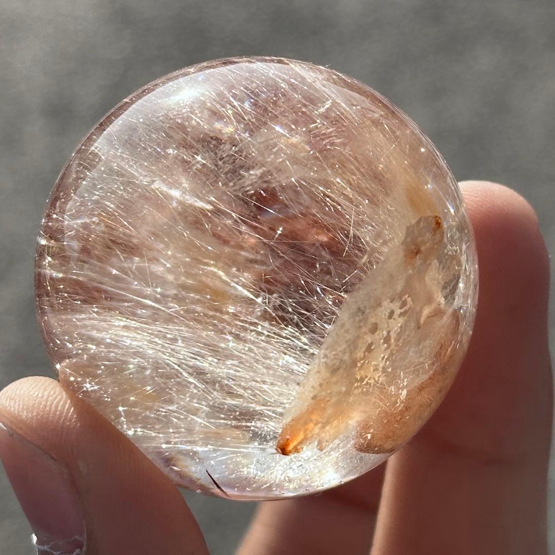 天然石 ルチルクォーツのスフィア　丸玉　ご購入前に在庫確認必要G.179