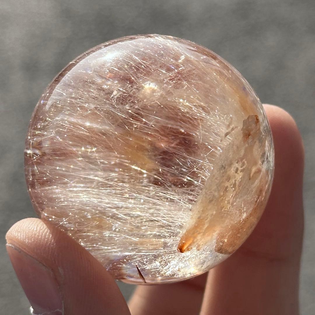 天然石 ルチルクォーツのスフィア　丸玉　ご購入前に在庫確認必要G.179
