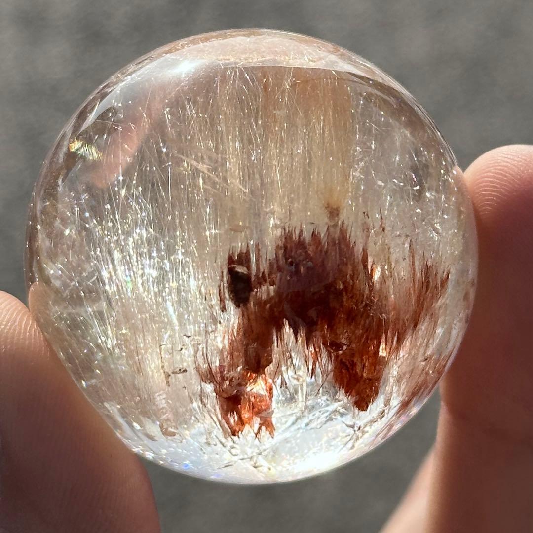 天然石 ルチルクォーツのスフィア　丸玉　ご購入前に在庫確認必要G.179