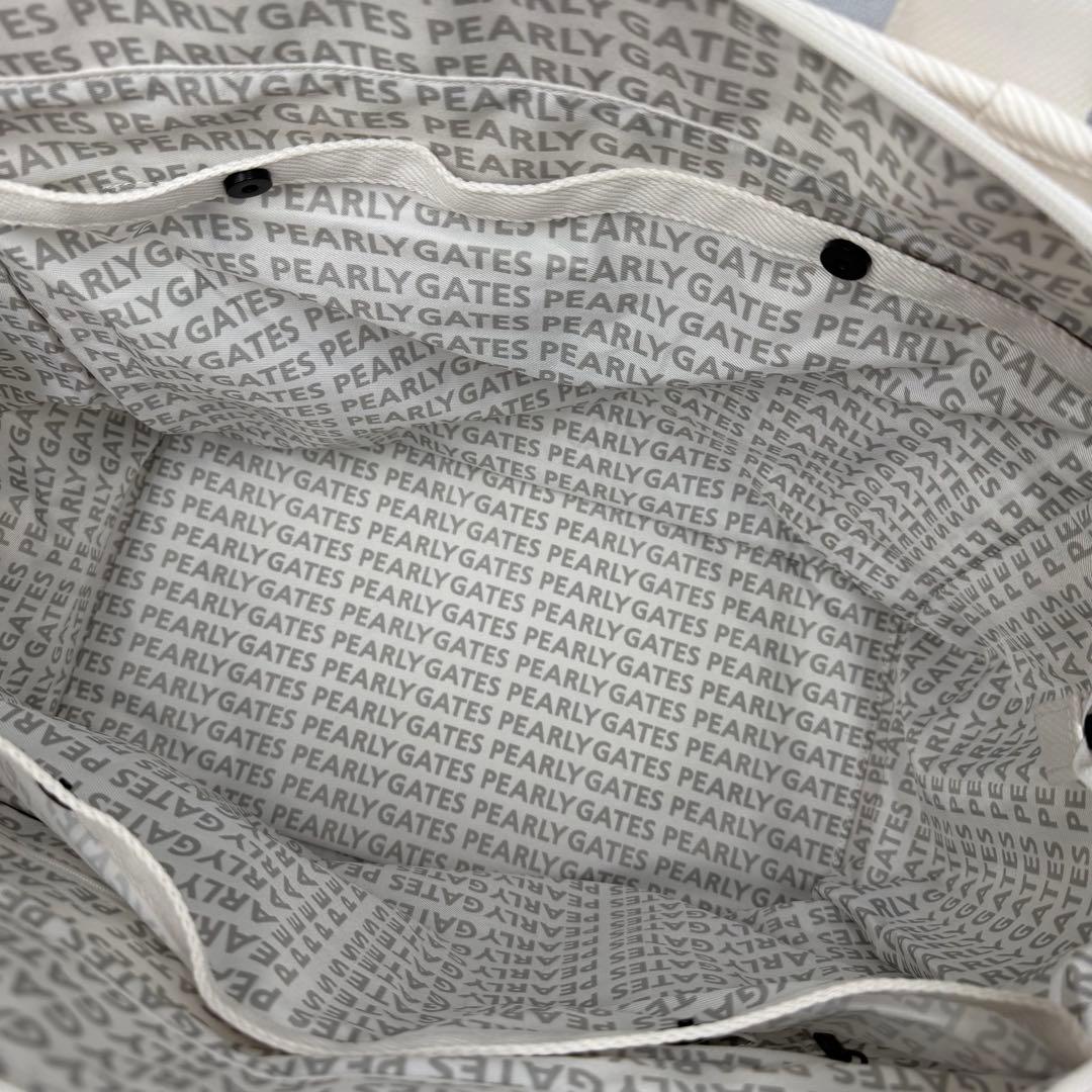 美品✨PEARLY GATES ロッカーバッグ 大型 ロゴ 大容量 白