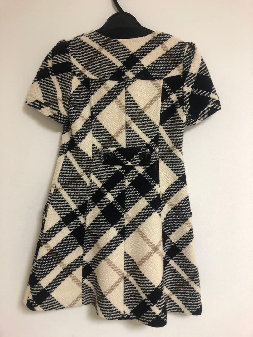 N*o様 BURBERRY BLUE LABEL 表ウール100%ミニワンピース