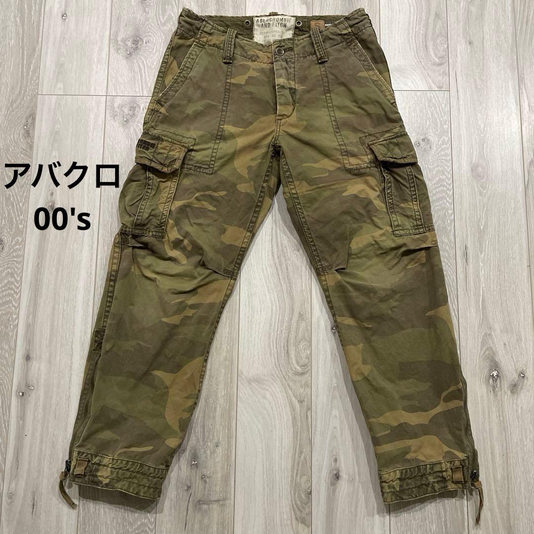 00s abercrombie&fitch 迷彩 カーゴパンツ S アバクロ - メルカリ
