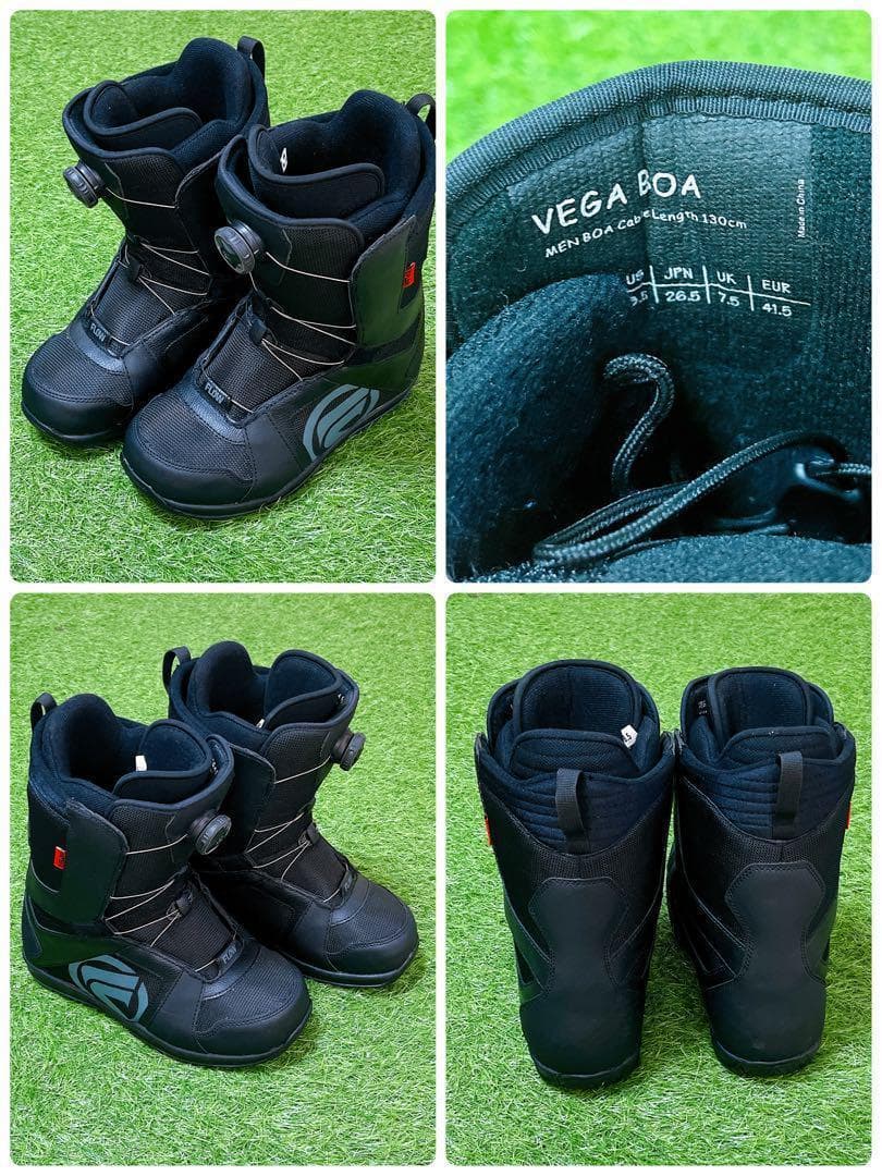 76【メンズ3点】SALOMON VILLAIN 153cm バートンM スノボ