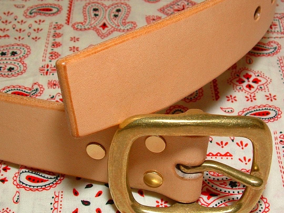 6ミリ厚ヌメ革ベルトG3バックル 極厚ベルト