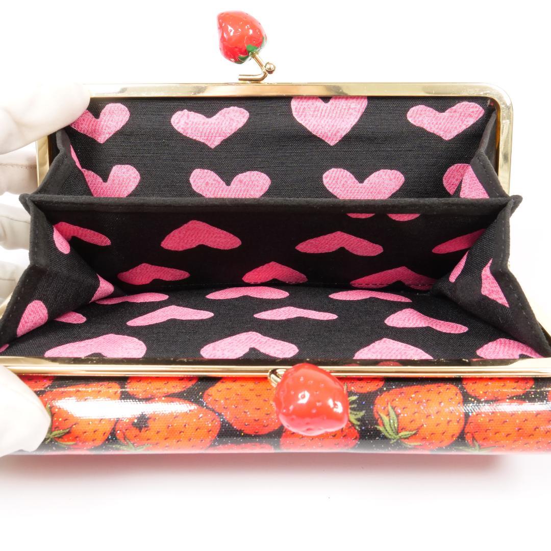 希少極美品✨thinkbee シンクビー 長財布 がま口 いちごモチーフ