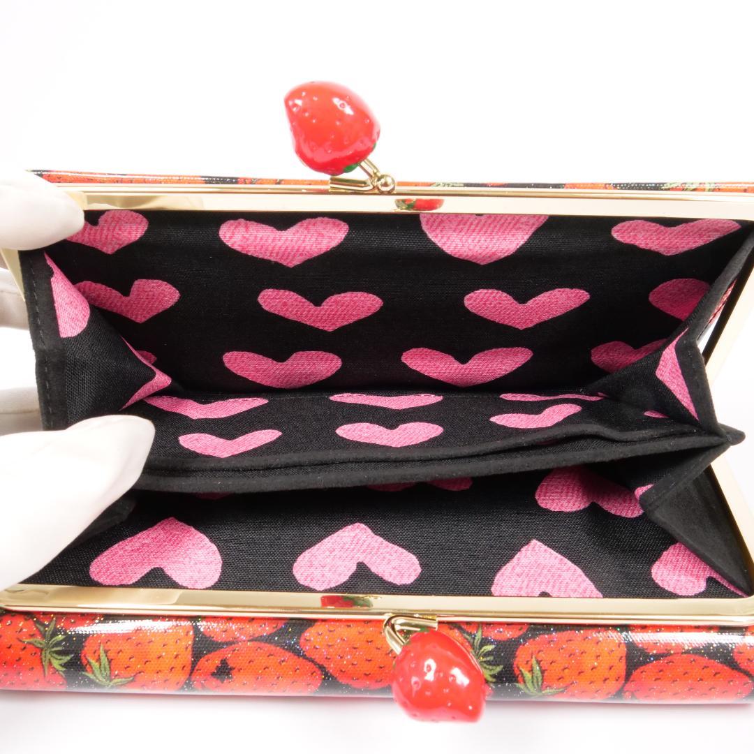 希少極美品✨thinkbee シンクビー 長財布 がま口 いちごモチーフ