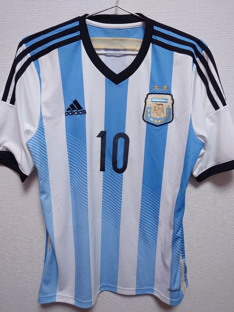 adidas 2014 アルゼンチン代表 リオネル・メッシ ユニフォーム - メルカリ