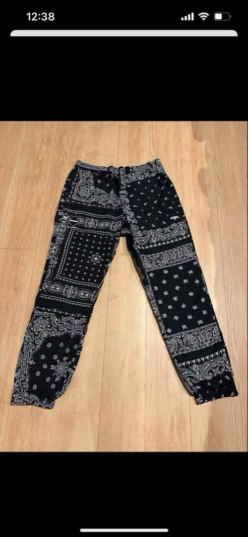 FCRB バンダナ　パンツ　ブラック　M