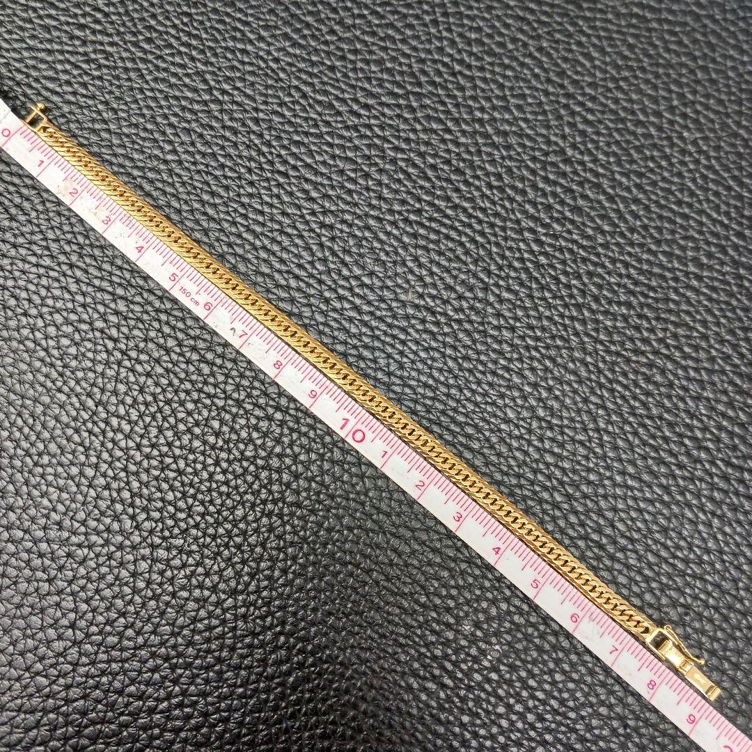 (C011304) K18 YG 喜平8面トリプル ブレスレット メンズ