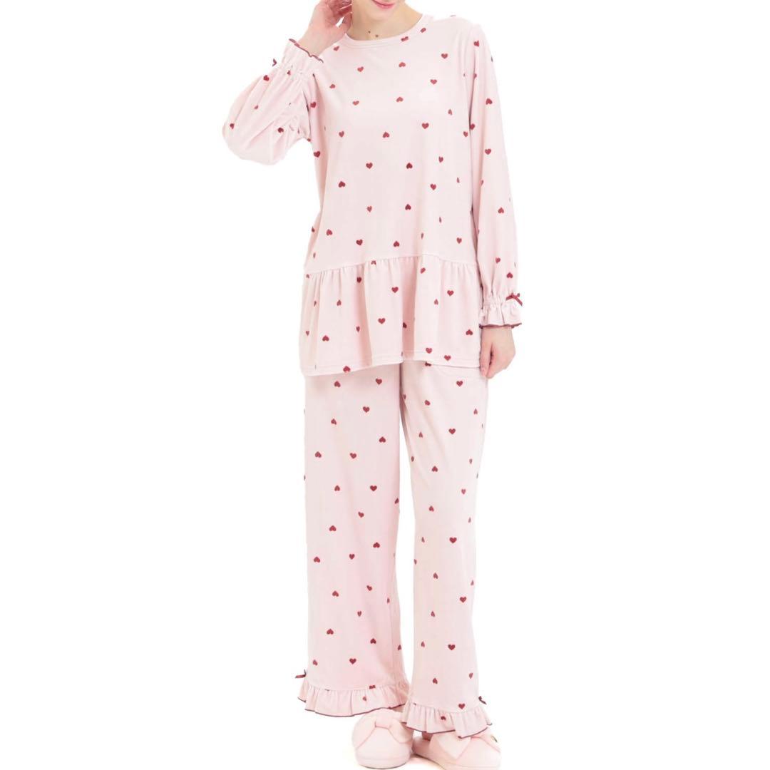 【新品】ナルエー ムーンタン スノースムージー ハート パジャマ［M〜L］ピンク