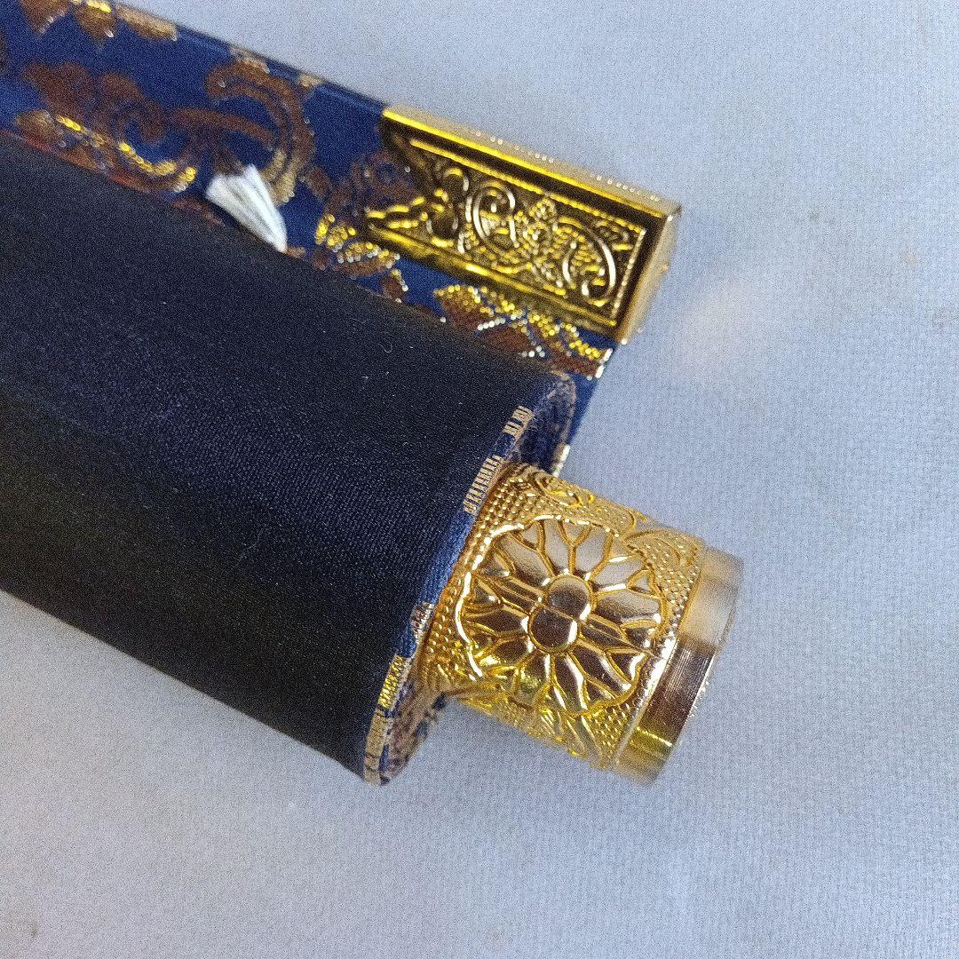 真観　南無阿弥陀仏　掛軸　紺紙金字　尺五立　六字名号　桐箱　紙箱　書