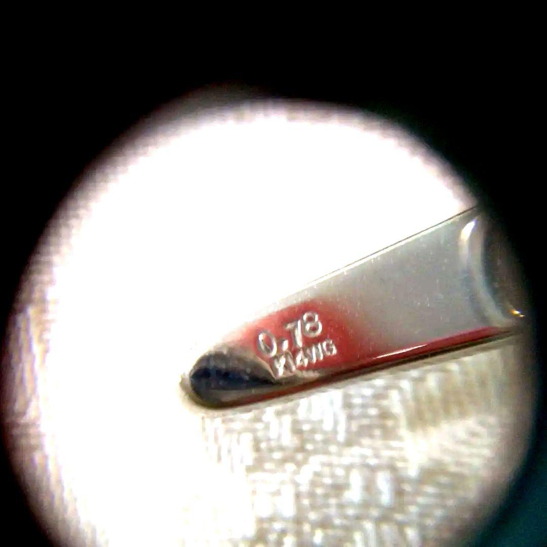 M*u様 エメラルド 0.78 K14 WGホワイトゴールド タイピン★3.8g