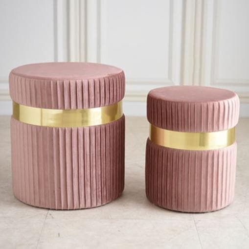 新着インテリア・住まい・小物 - 円柱型スツール ピンク大