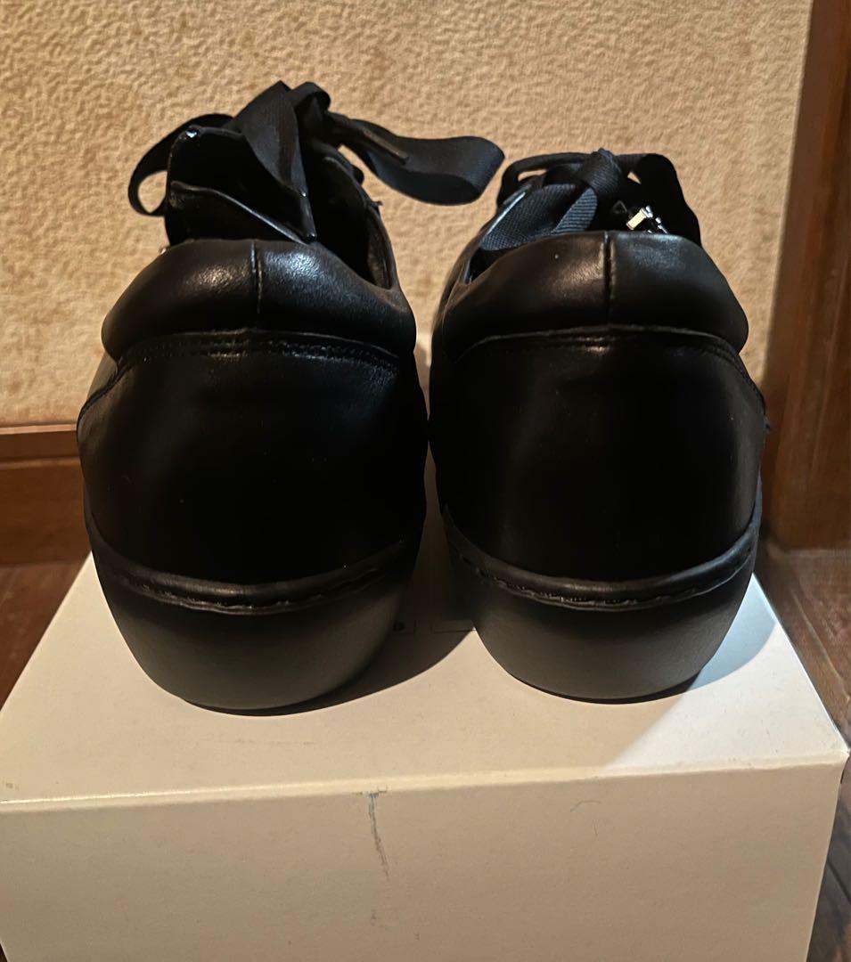 【未使用】通販生活　オパンケレザースニーカー　24.5cm ブラック