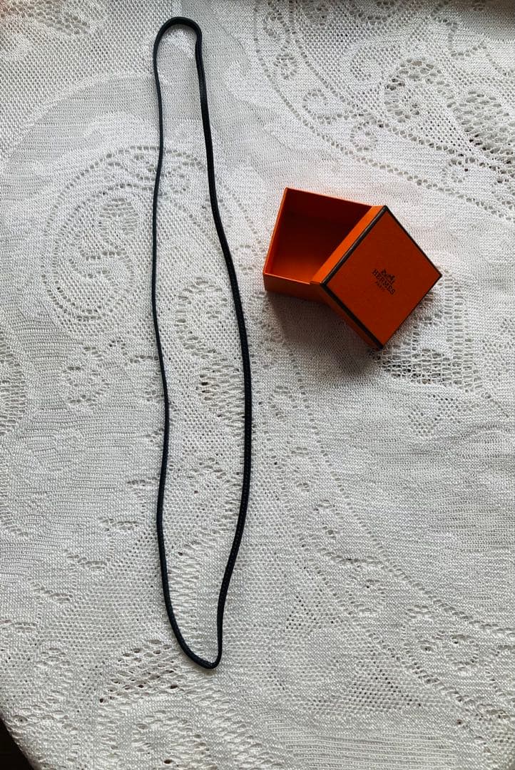 エルメス　ラニエール　ブラック　革紐