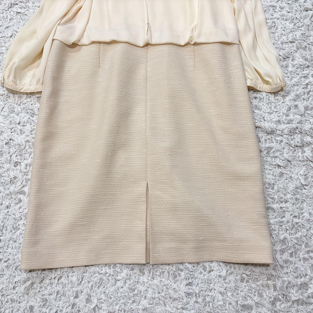 LEILIAN 切替ワンピース 17+ フォーマル セレモニー レリアン 異素材