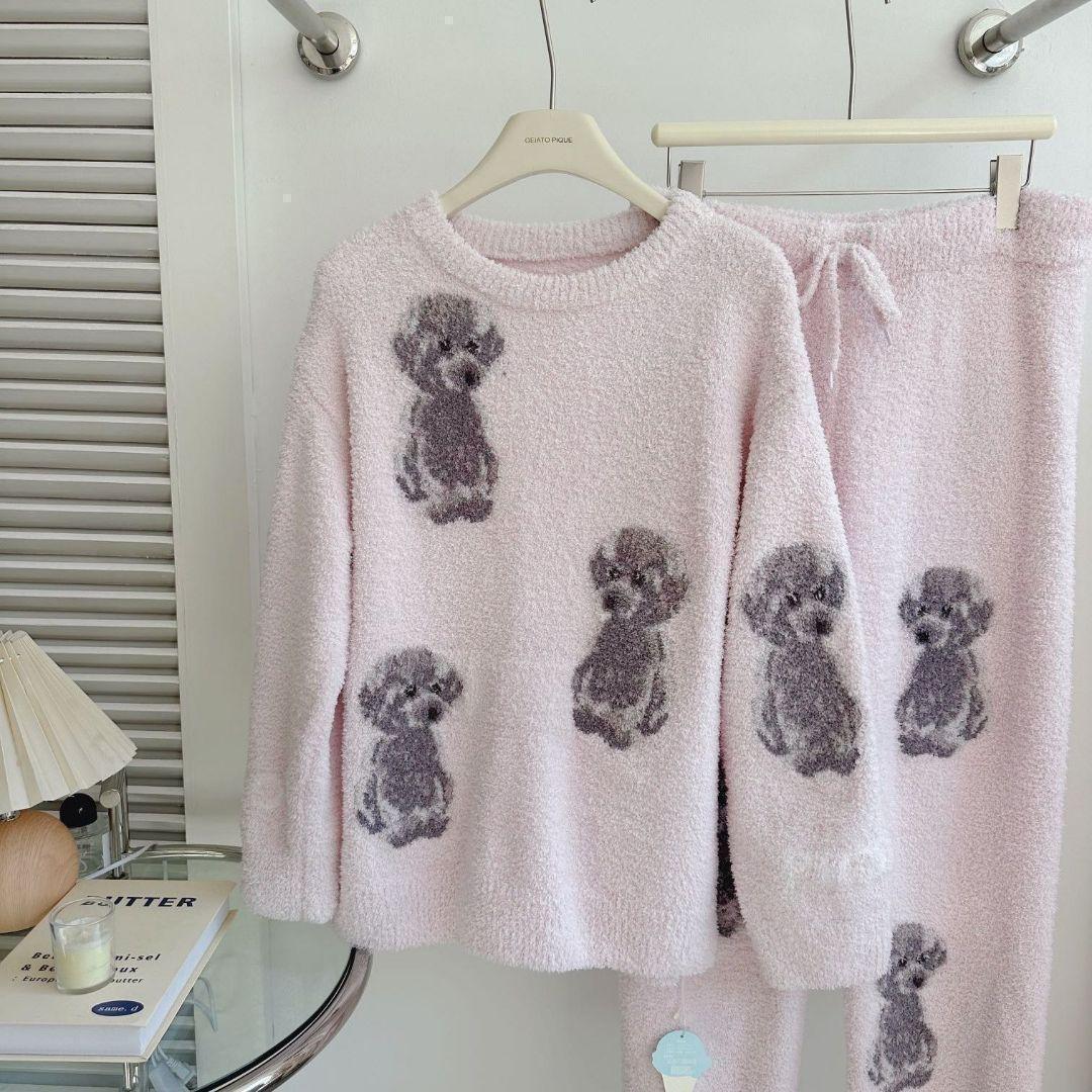 トイプードル ジャガードプルオーバー ジェラートピケ ルームウィア