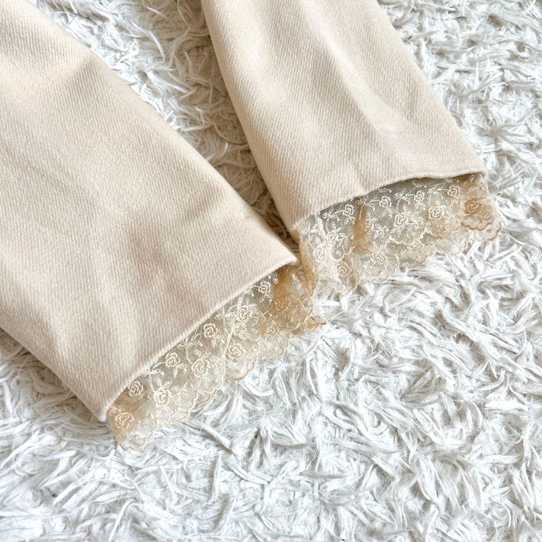 美品⁂びーどろぽえむ⁂ロングコート　レース　刺繍　フリル　アンゴラ　Aライン