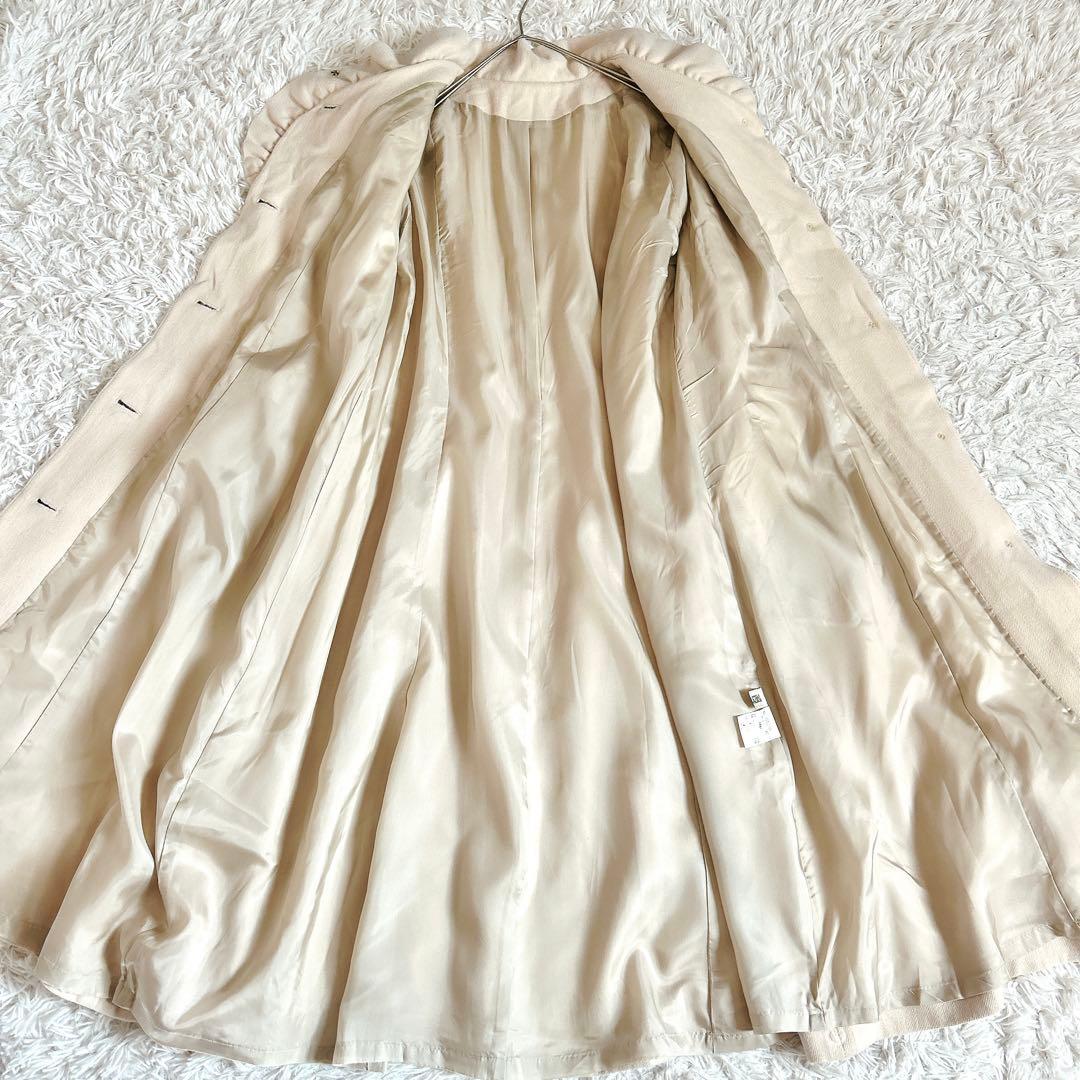 美品⁂びーどろぽえむ⁂ロングコート　レース　刺繍　フリル　アンゴラ　Aライン