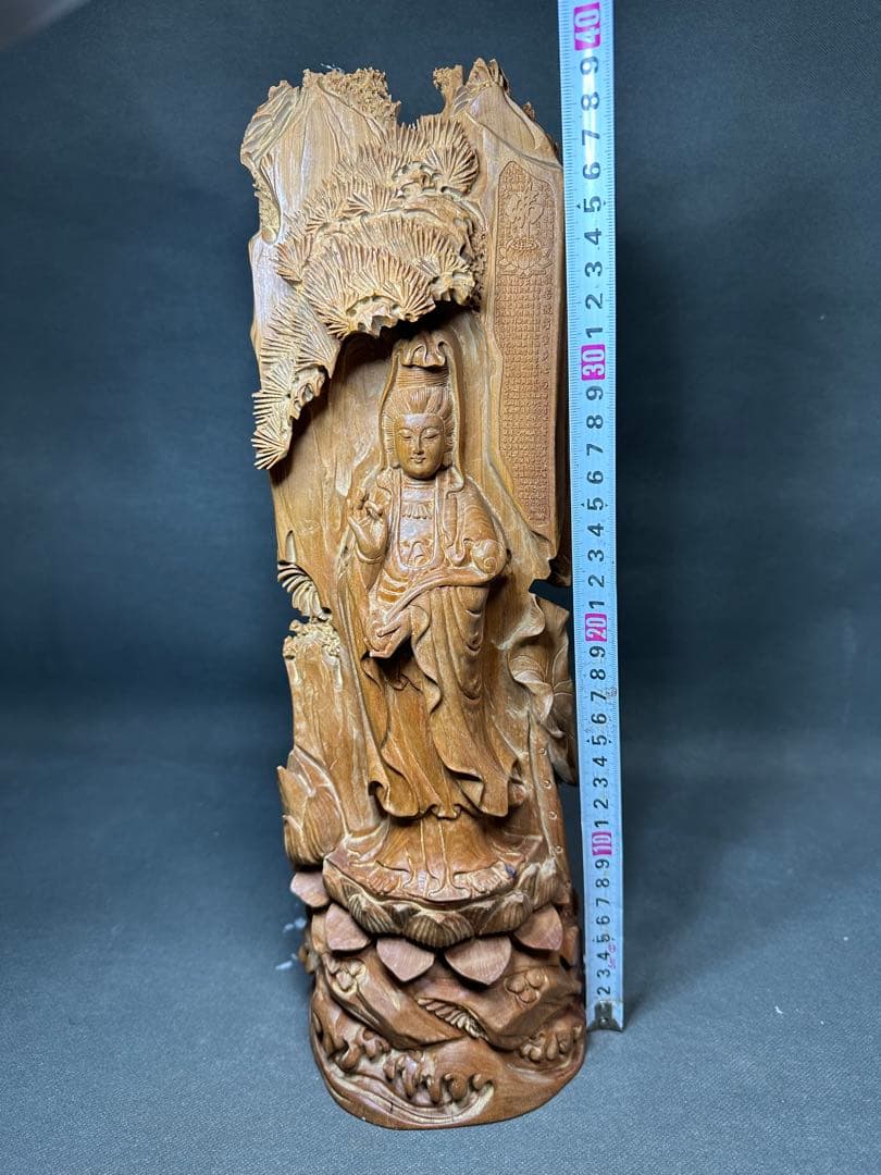 白檀　観音　木彫り　仏教美術　仏像 骨董 木像　木製　仏教　密教　置物　骨董