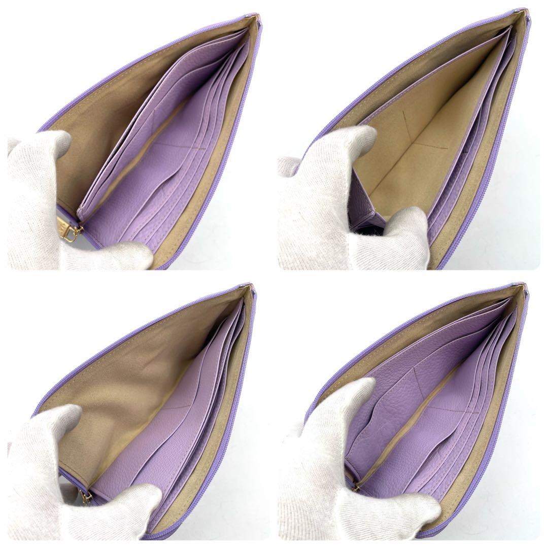 《未使用品》ATAO アタオ リモ 長財布 パイソン ラベンダー メタリック