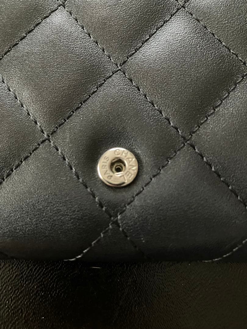 CHANEL シャネル カンボンライン ブラック 二つ折り長財布