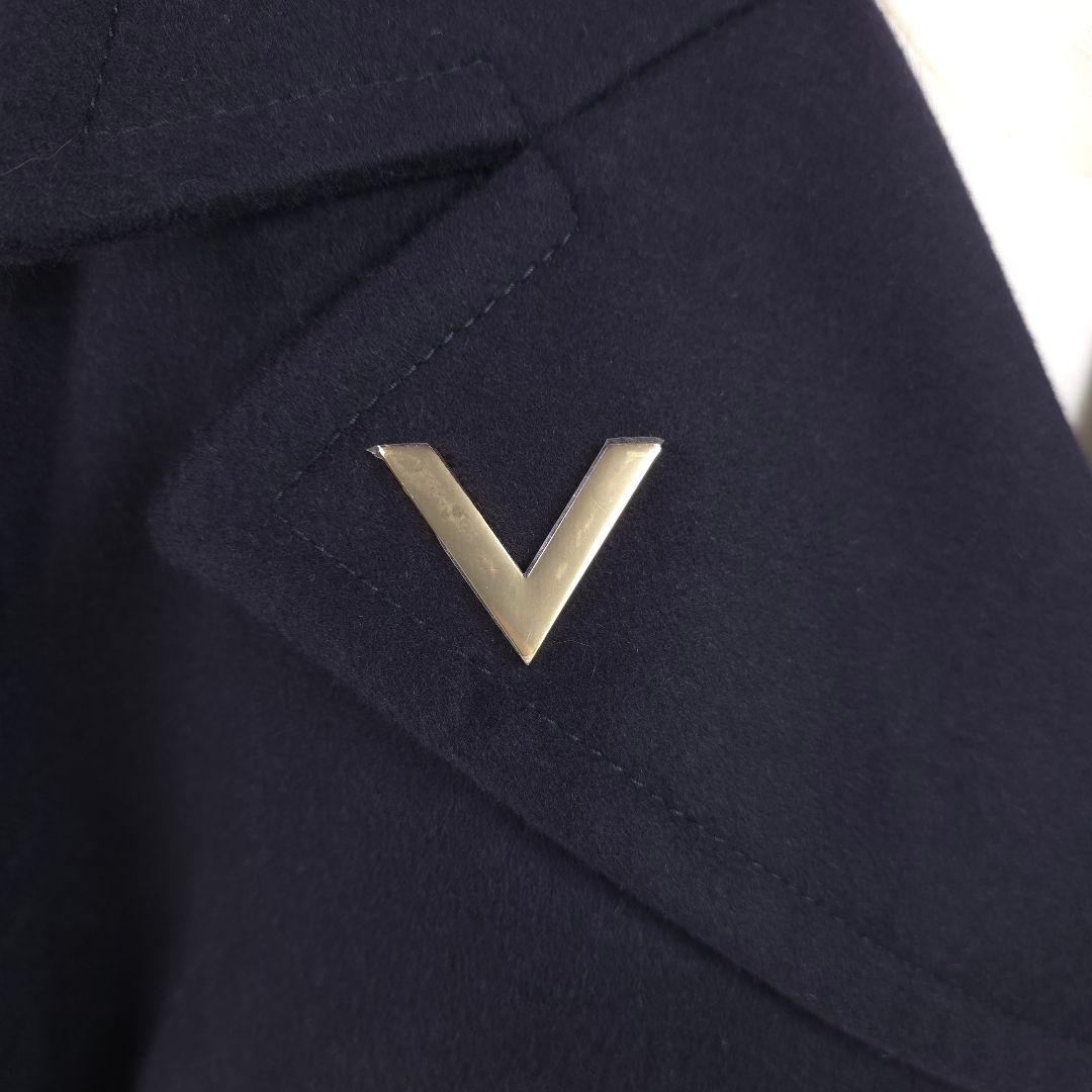 【新品同様】ヴァレンティノ カシミヤ コート ケープ ポンチョ風 ネイビー 40