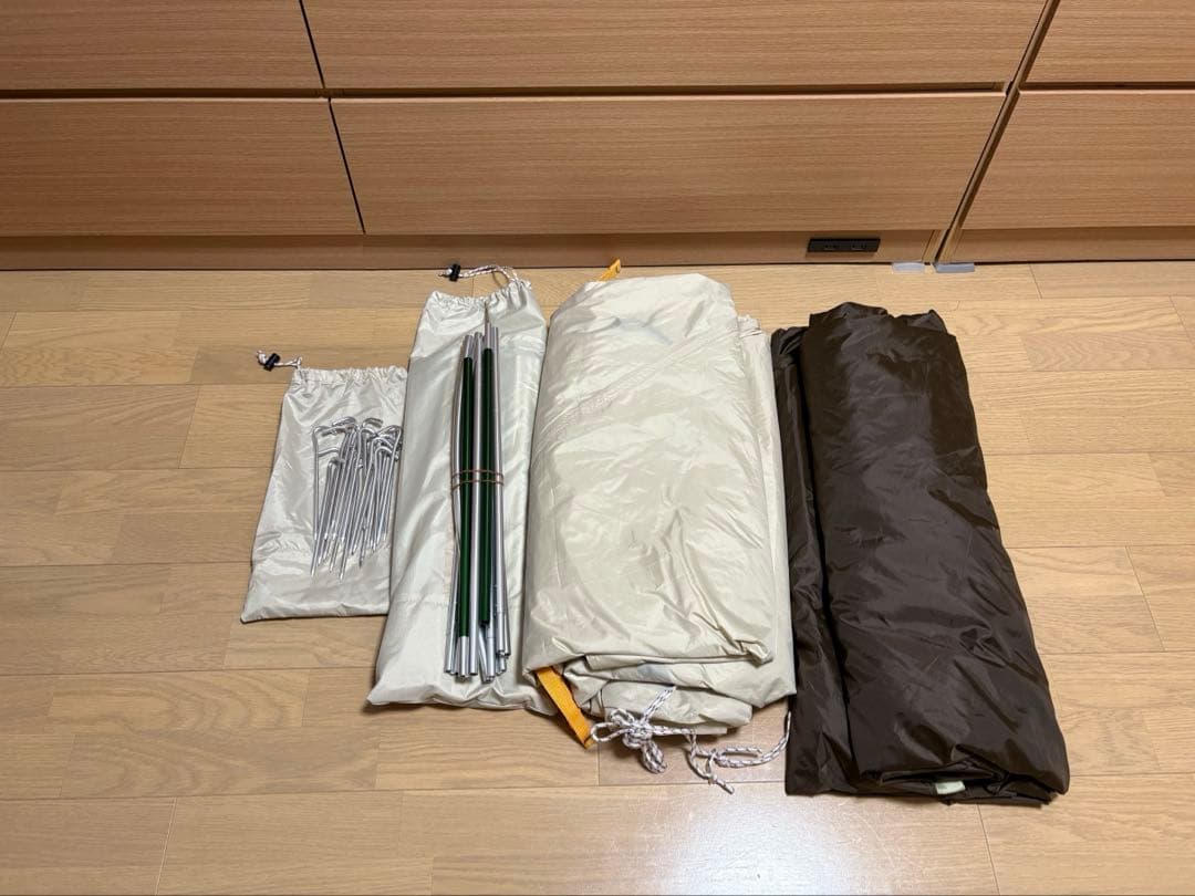 スノーピーク　アメニティドームM アイボリー、フロアシート・マットセット