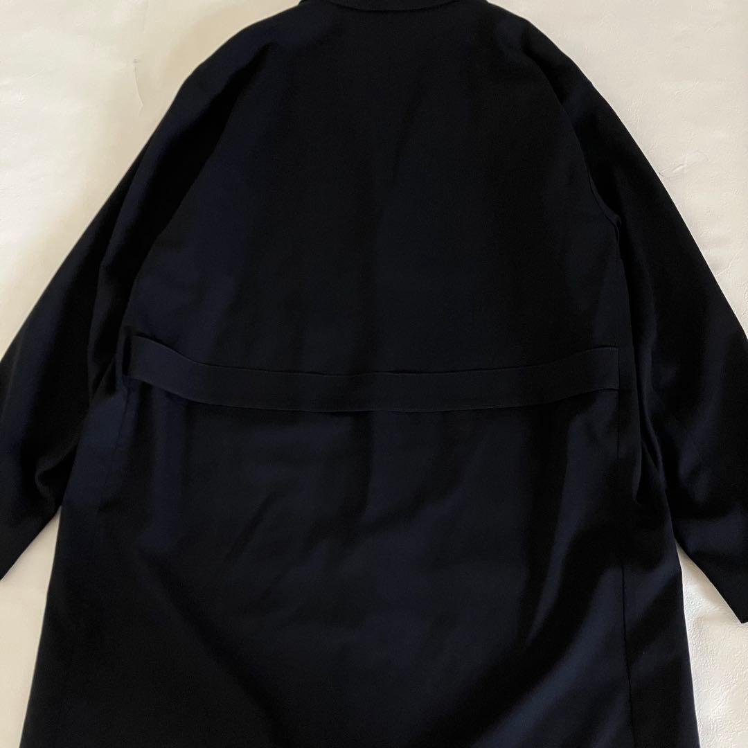 美品 HYKE ウール ショップ コート ネイビー 2