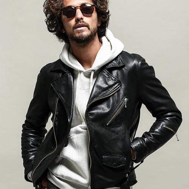 M/本革/ナノユニバース/オイルドヴィンテージシングルライダースレザー