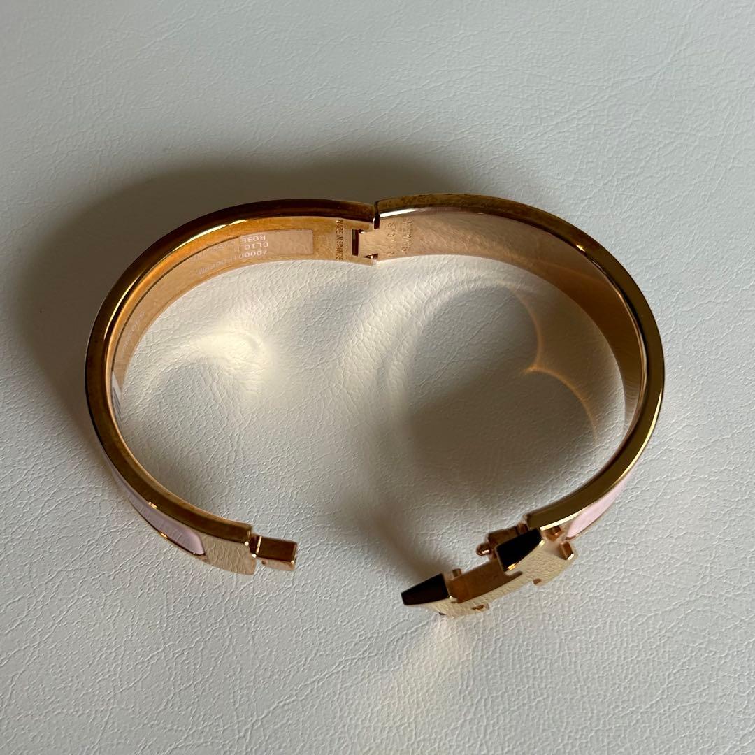 B様　美品☆エルメス　クリックH クラック　バングル　ピンク
