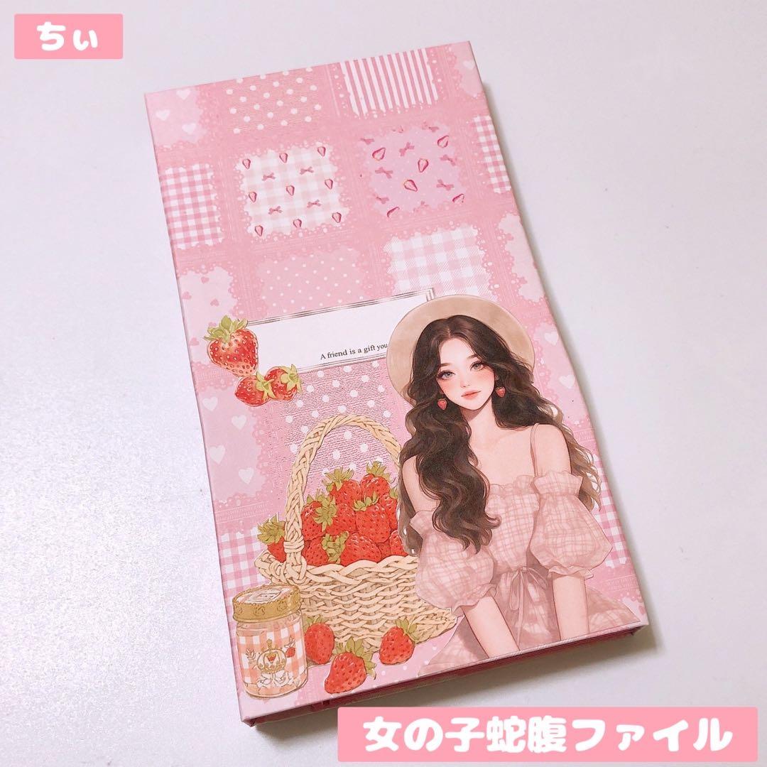 おすそ分け蛇腹ファイル 女の子 コラージュファイル コラージュ素材 紙