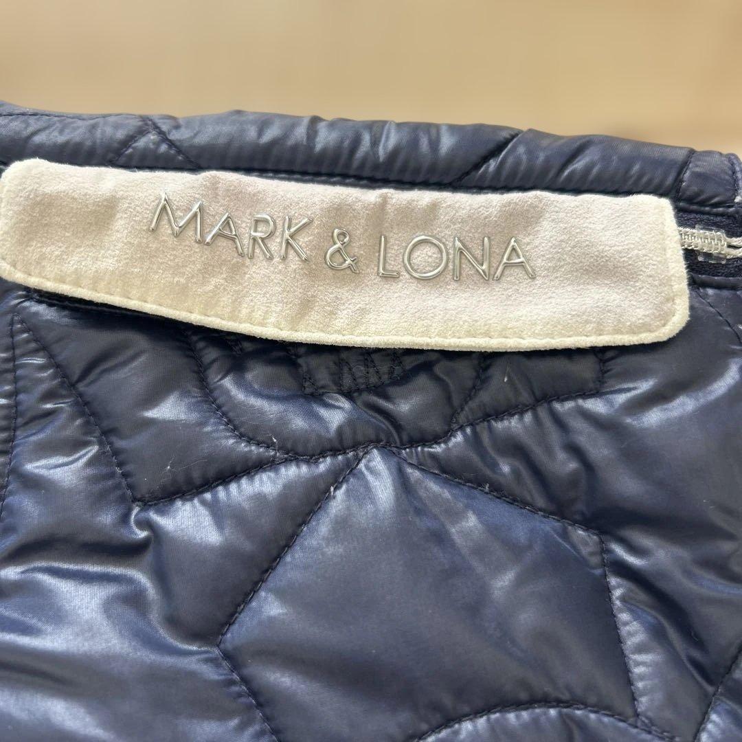 値下げ　MARK & LONA ネイビー ×白　ナイロン中綿