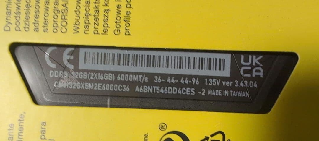 CORSAIR VENGEANCE RGB 16GB×2 6000MHz