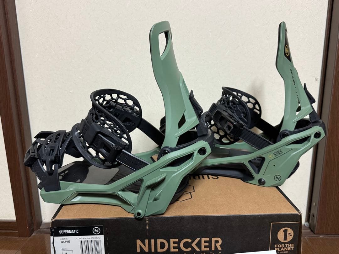 24-25モデル Nidecker Supermatic L グリーン保証書付き